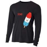 My Dad Is The Bomb Pop Funny Icecream Popsicle Summer Cooling Performance Long Sleeve Crew