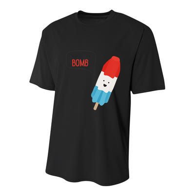 My Dad Is The Bomb Pop Funny Icecream Popsicle Summer Youth Performance Sprint T-Shirt