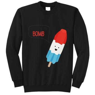 My Dad Is The Bomb Pop Funny Icecream Popsicle Summer Tall Sweatshirt