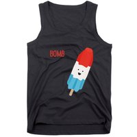 My Dad Is The Bomb Pop Funny Icecream Popsicle Summer Tank Top