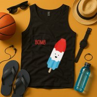 My Dad Is The Bomb Pop Funny Icecream Popsicle Summer Tank Top