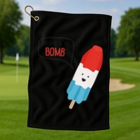 My Dad Is The Bomb Pop Funny Icecream Popsicle Summer Golf Towel
