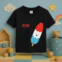 My Dad Is The Bomb Pop Funny Icecream Popsicle Summer Toddler T-Shirt