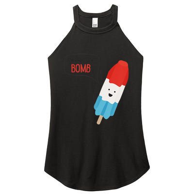 My Dad Is The Bomb Pop Funny Icecream Popsicle Summer Women's Perfect Tri Rocker Tank