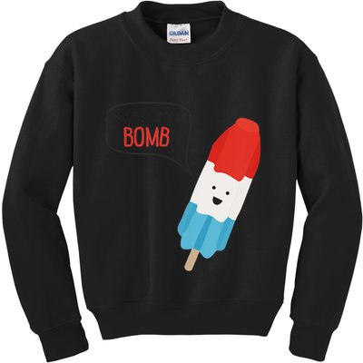 My Dad Is The Bomb Pop Funny Icecream Popsicle Summer Kids Sweatshirt