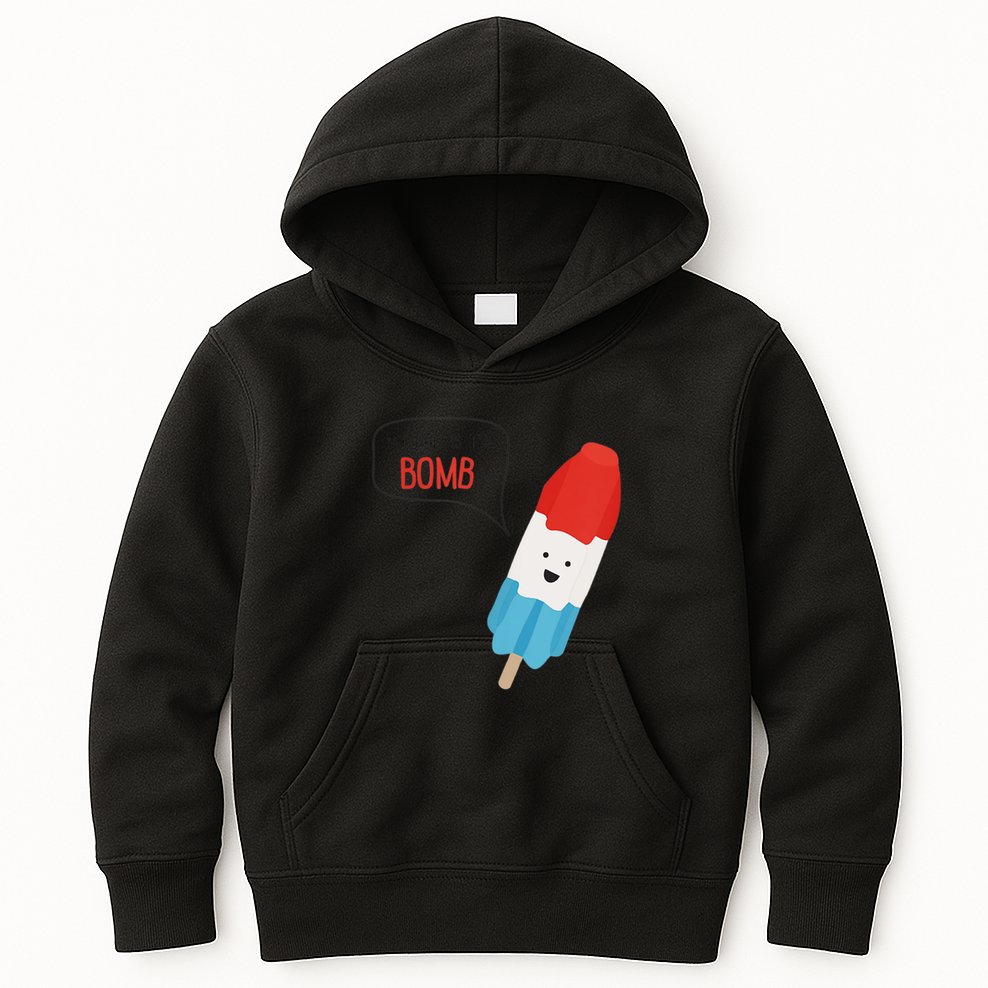 My Dad Is The Bomb Pop Funny Icecream Popsicle Summer Kids Hoodie