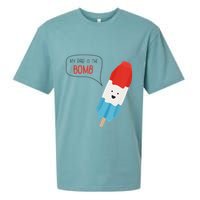 My Dad Is The Bomb Pop Funny Icecream Popsicle Summer Sueded Cloud Jersey T-Shirt