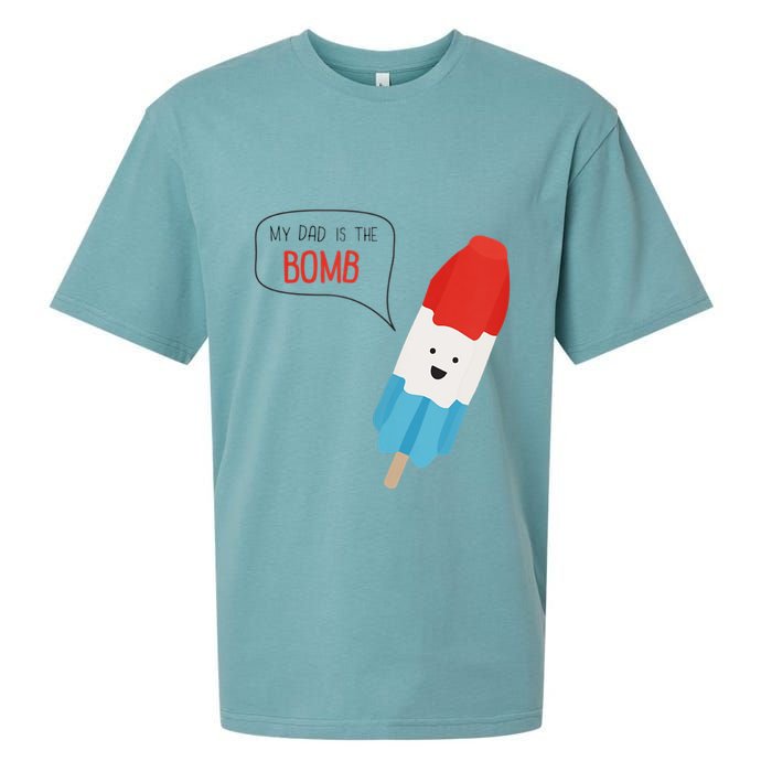 My Dad Is The Bomb Pop Funny Icecream Popsicle Summer Sueded Cloud Jersey T-Shirt