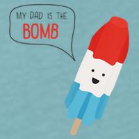 My Dad Is The Bomb Pop Funny Icecream Popsicle Summer Sueded Cloud Jersey T-Shirt