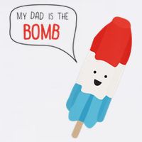 My Dad Is The Bomb Pop Funny Icecream Popsicle Summer Garment-Dyed Sweatshirt