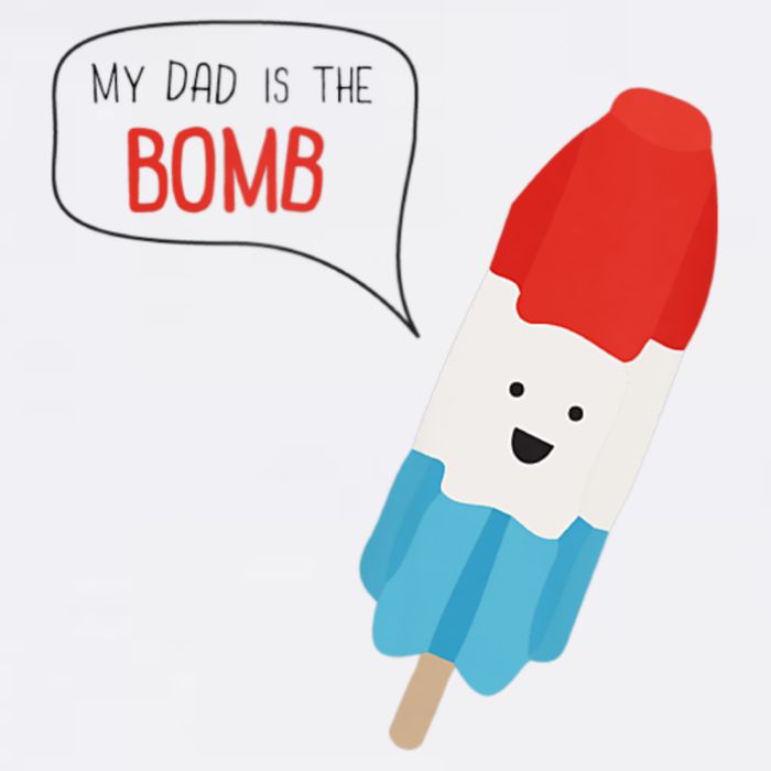 My Dad Is The Bomb Pop Funny Icecream Popsicle Summer Garment-Dyed Sweatshirt