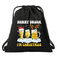 Merry Drunk IM Christmas Cool Gift Drawstring Bag
