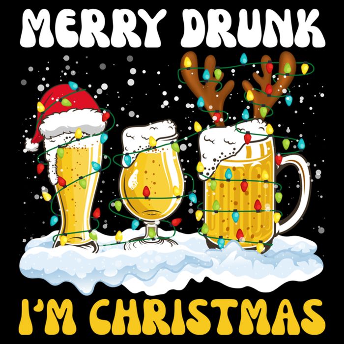 Merry Drunk IM Christmas Cool Gift Drawstring Bag