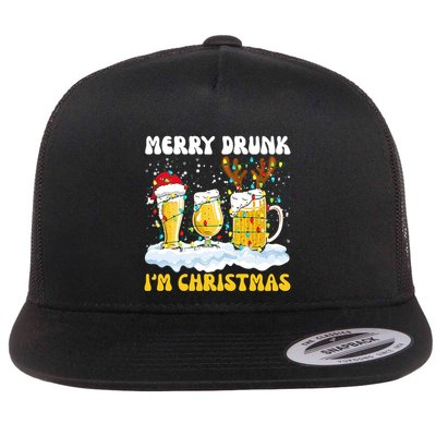 Merry Drunk IM Christmas Cool Gift Flatbill Hat