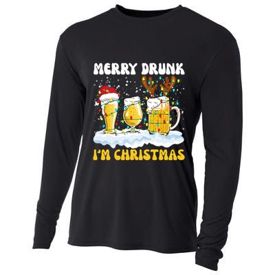 Merry Drunk IM Christmas Cool Gift Cooling Performance Long Sleeve Crew
