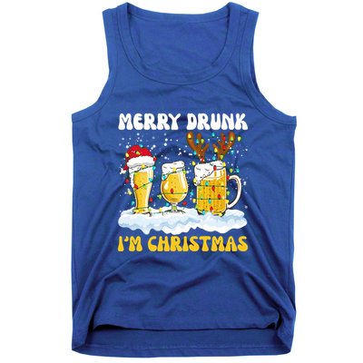 Merry Drunk IM Christmas Cool Gift Tank Top