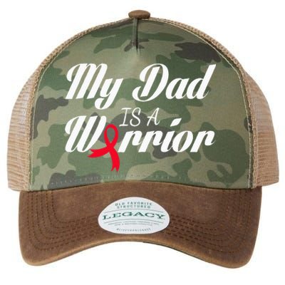 My Dad Is A Warrior Red Ribbon Stroke Awareness Legacy Tie Dye Trucker Hat