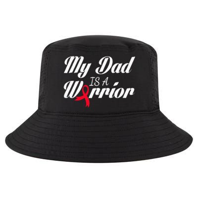 My Dad Is A Warrior Red Ribbon Stroke Awareness Cool Comfort Performance Bucket Hat