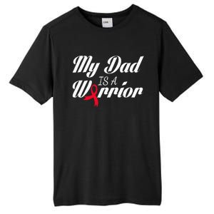 My Dad Is A Warrior Red Ribbon Stroke Awareness Tall Fusion ChromaSoft Performance T-Shirt