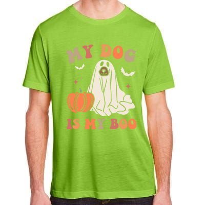 My Dog Is My Boo Halloween Dog Ghost Costume Trick Or Treat Great Gift Adult ChromaSoft Performance T-Shirt