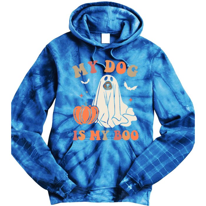 My Dog Is My Boo Halloween Dog Ghost Costume Trick Or Treat Great Gift Tie Dye Hoodie