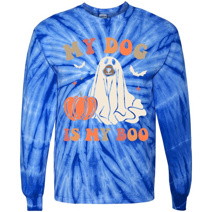 My Dog Is My Boo Halloween Dog Ghost Costume Trick Or Treat Great Gift Tie-Dye Long Sleeve Shirt