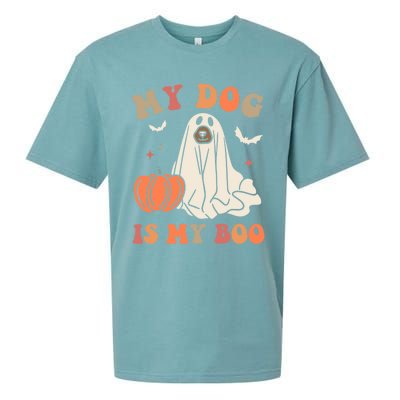 My Dog Is My Boo Halloween Dog Ghost Costume Trick Or Treat Great Gift Sueded Cloud Jersey T-Shirt