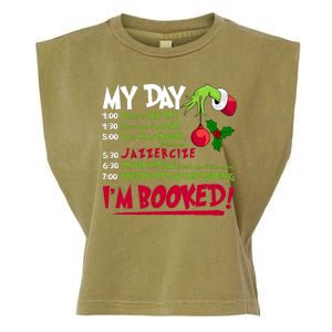 My Day Im Booked Funny Christmas Holiday Garment-Dyed Women's Muscle Tee