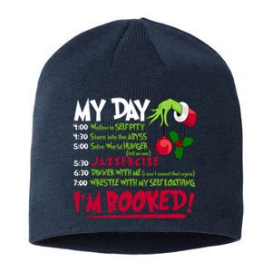 My Day Im Booked Funny Christmas Holiday Sustainable Beanie