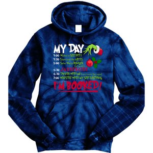 My Day Im Booked Funny Christmas Holiday Tie Dye Hoodie