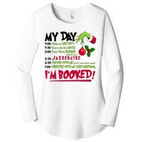 My Day Im Booked Funny Christmas Holiday Women's Perfect Tri Tunic Long Sleeve Shirt