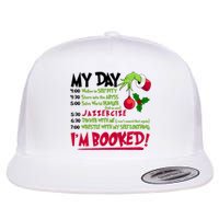 My Day Im Booked Funny Christmas Holiday Flat Bill Trucker Hat