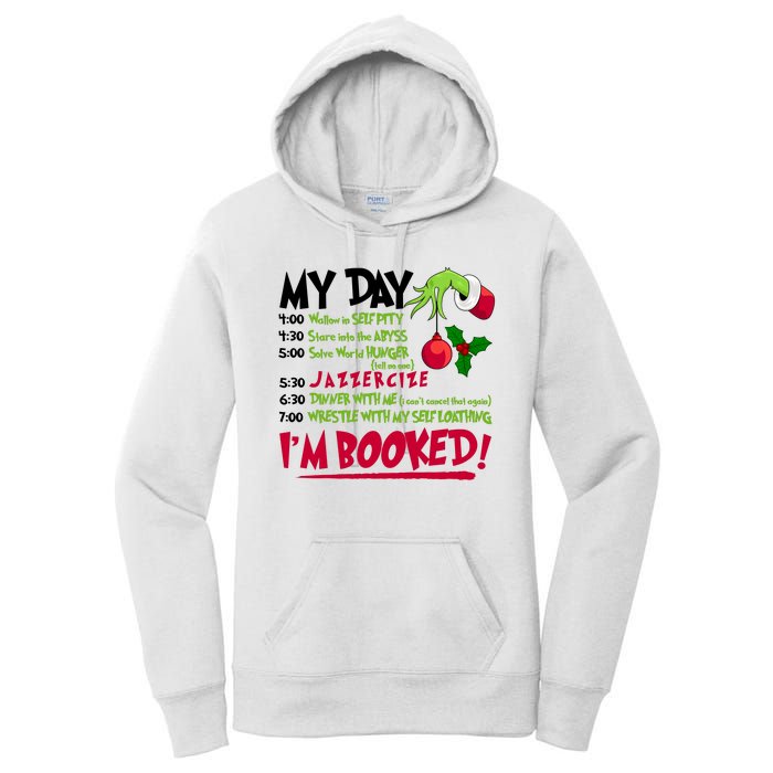 My Day Im Booked Funny Christmas Holiday Women's Pullover Hoodie