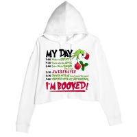 My Day Im Booked Funny Christmas Holiday Crop Fleece Hoodie