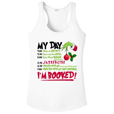 My Day Im Booked Funny Christmas Holiday Ladies PosiCharge Competitor Racerback Tank