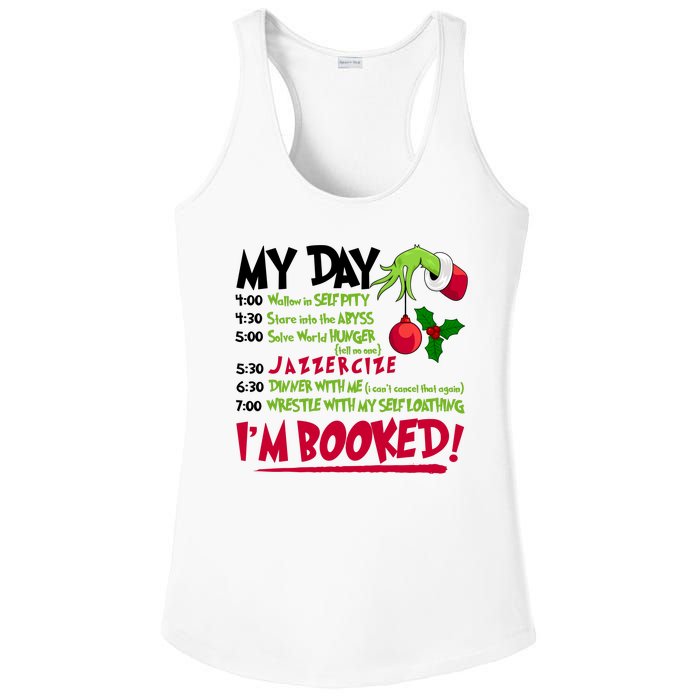 My Day Im Booked Funny Christmas Holiday Ladies PosiCharge Competitor Racerback Tank