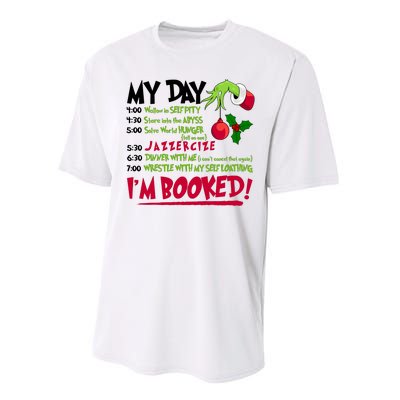 My Day Im Booked Funny Christmas Holiday Performance Sprint T-Shirt