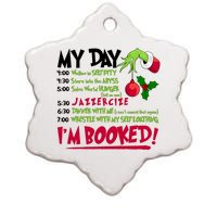 My Day Im Booked Funny Christmas Holiday Ceramic Star Ornament