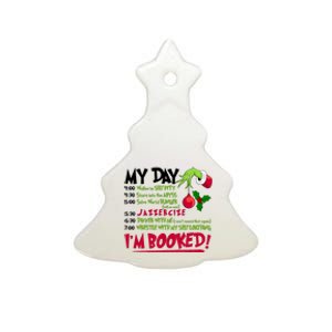 My Day Im Booked Funny Christmas Holiday Ceramic Tree Ornament