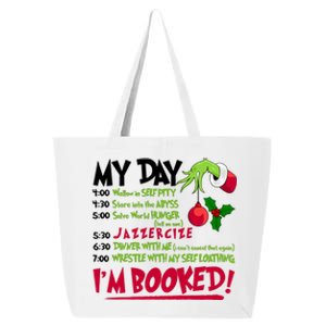 My Day Im Booked Funny Christmas Holiday 25L Jumbo Tote