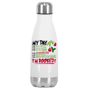 My Day Im Booked Funny Christmas Holiday Stainless Steel Insulated Water Bottle