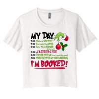 My Day Im Booked Funny Christmas Holiday Women's Crop Top Tee