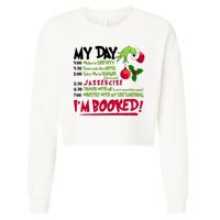 My Day Im Booked Funny Christmas Holiday Cropped Pullover Crew