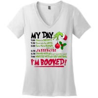 My Day Im Booked Funny Christmas Holiday Women's V-Neck T-Shirt