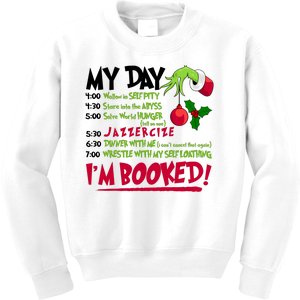 My Day Im Booked Funny Christmas Holiday Kids Sweatshirt