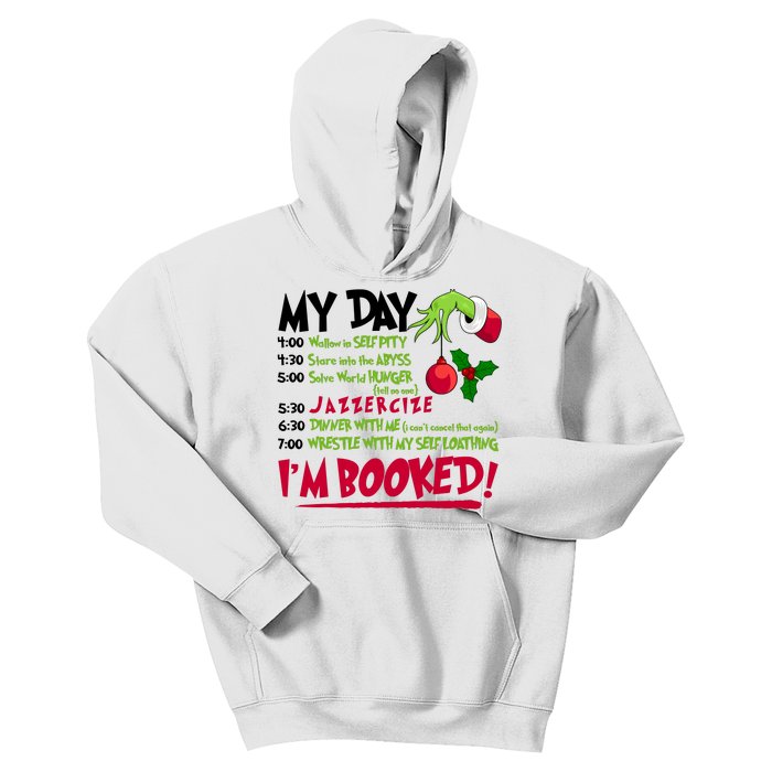 My Day Im Booked Funny Christmas Holiday Kids Hoodie