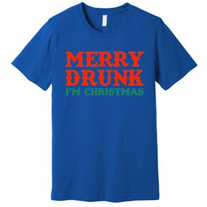 Merry Drunk I'm Christmas Wine Lover Funny Ing Great Gift Premium T-Shirt