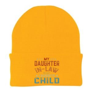 My Daughter In Law Is My Favorite Child Fathers Day In Law Knit Cap Winter Beanie