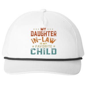 My Daughter In Law Is My Favorite Child Fathers Day In Law Snapback Five-Panel Rope Hat