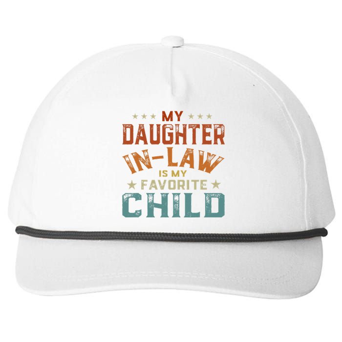 My Daughter In Law Is My Favorite Child Fathers Day In Law Snapback Five-Panel Rope Hat